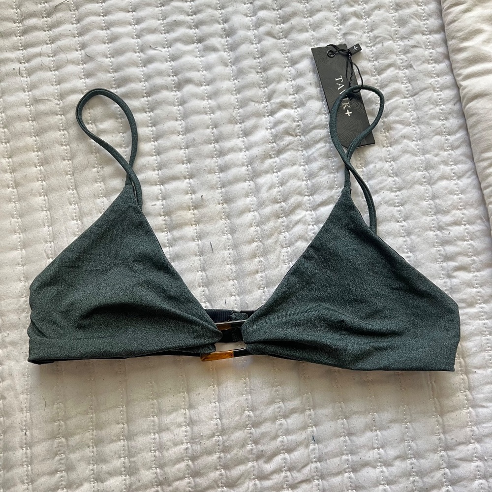 Tavik- Tiffany bikini top, Blue Green NWT